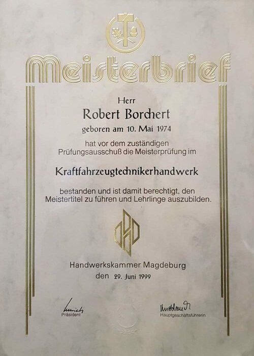 Meisterbrief RB